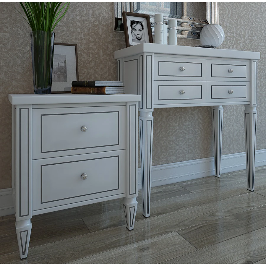Classic White Sideboard and Chest of Drawers