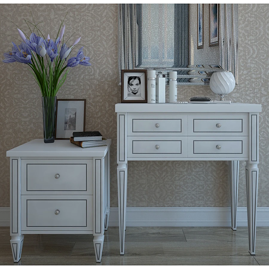 Classic White Sideboard and Chest of Drawers (2)