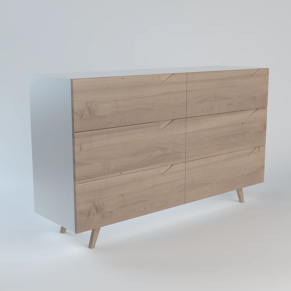 Modern Chest of Drawers with Wooden Facade