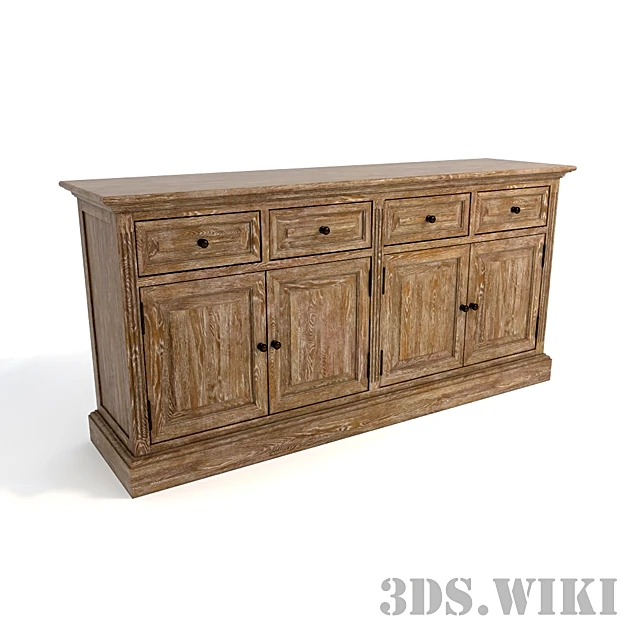 Credenza in legno di rovere anticato