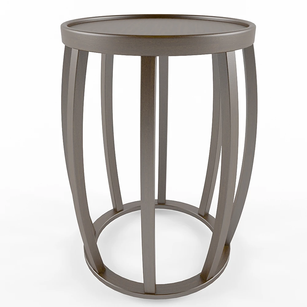 Round Modern Wood Side Table