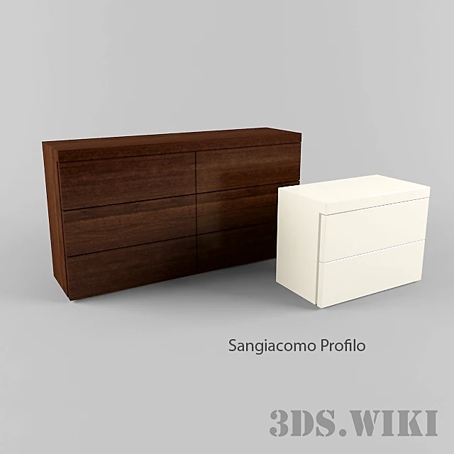 Sideboard and Chest of Drawers Profilo by Sangiacomo