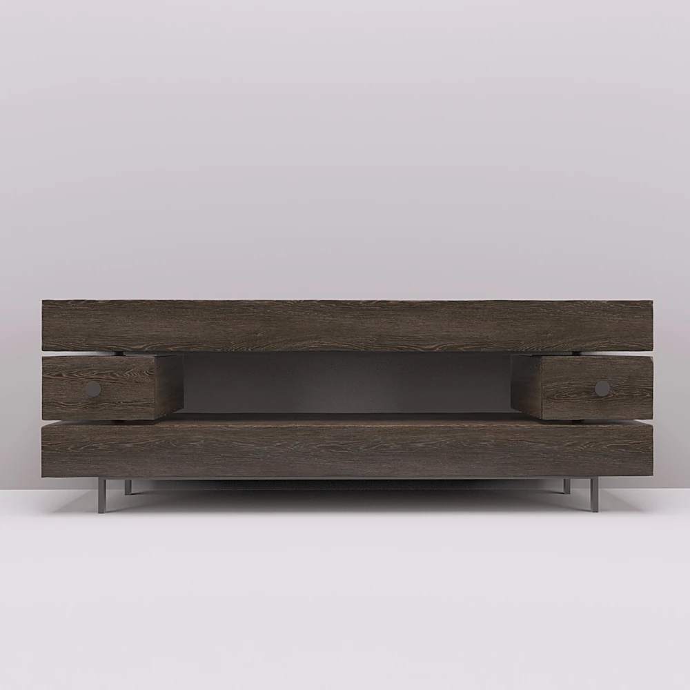Console with Modern Wooden Design