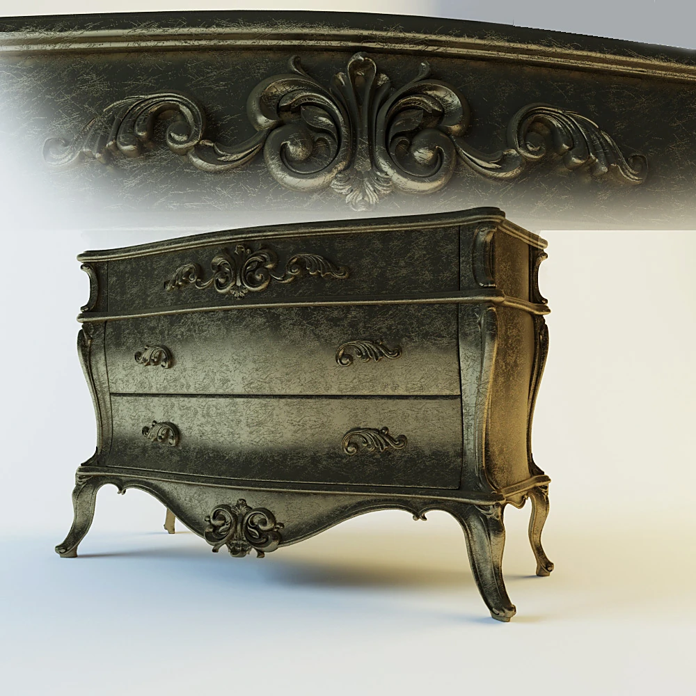 Credenza Classica con Intagli Ornate