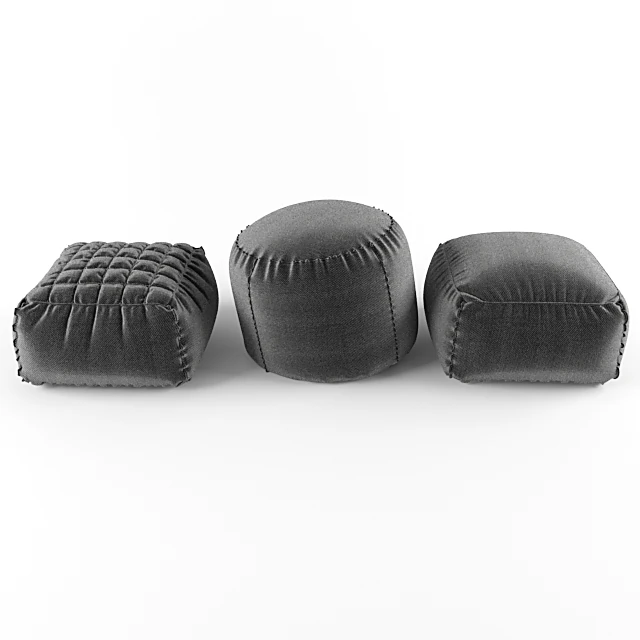 Ottomans with Different Shapes and Textures (2)