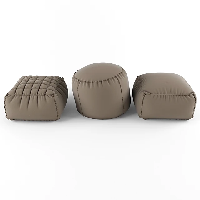 Ottomans with Different Shapes and Textures (3)