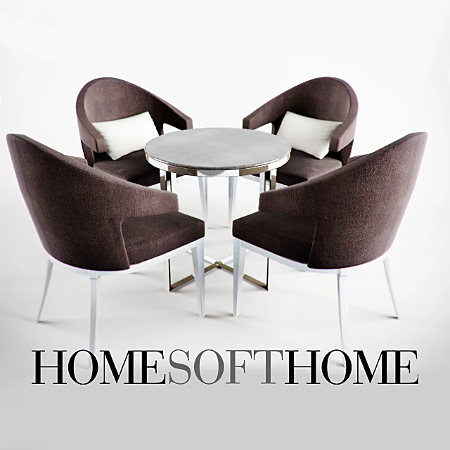 Writing table and chairs by HOME SOFT HOME