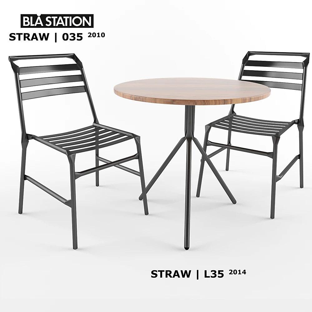 Dining Table and Chairs Set STRAW Collection by BLA STATION