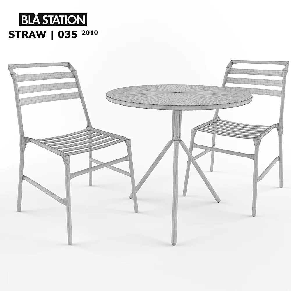 Dining Table and Chairs Set STRAW Collection by BLA STATION (3)