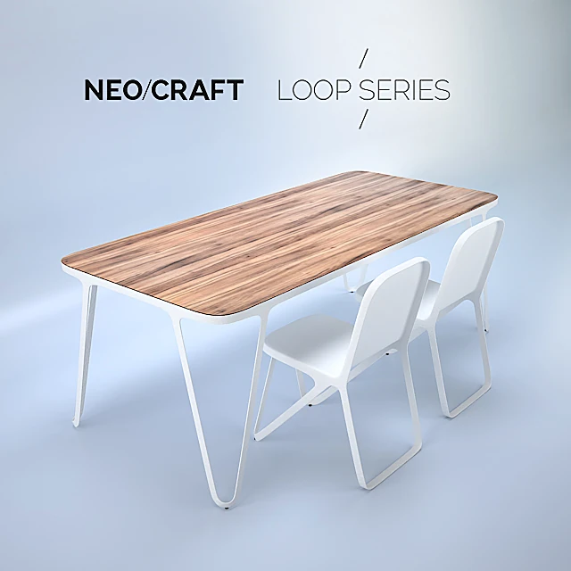 Dining Table Set Loop Series by NEO/CRAFT
