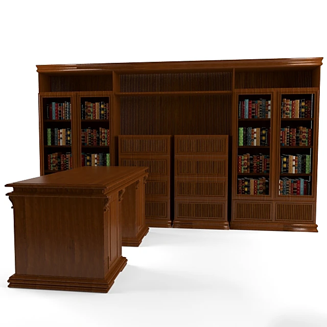 Classic Wood Office Library Set