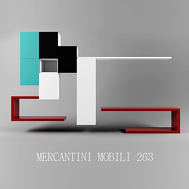 Wall shelf Ulteriori Composizioni 263 by Mercantini Mobili