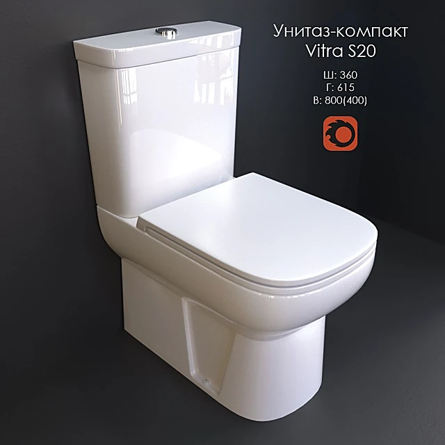 Toilet bowl compact S20 by VitrA