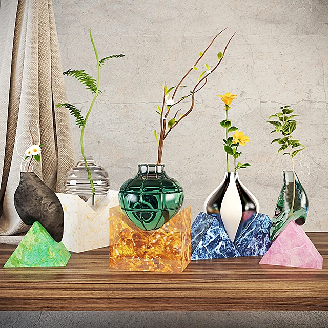 Plants / Vases / Decorative set 1