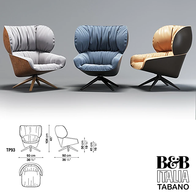 Armchair Tabano by B&B Italia (2)