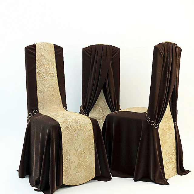Ornate Chair with Cover and Patterned Fabric