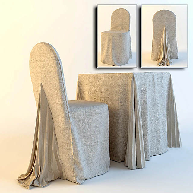 Modern Table and Chair Covers with Textured Fabric