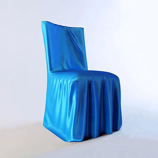 Restaurant Chair with Blue Fabric Cover