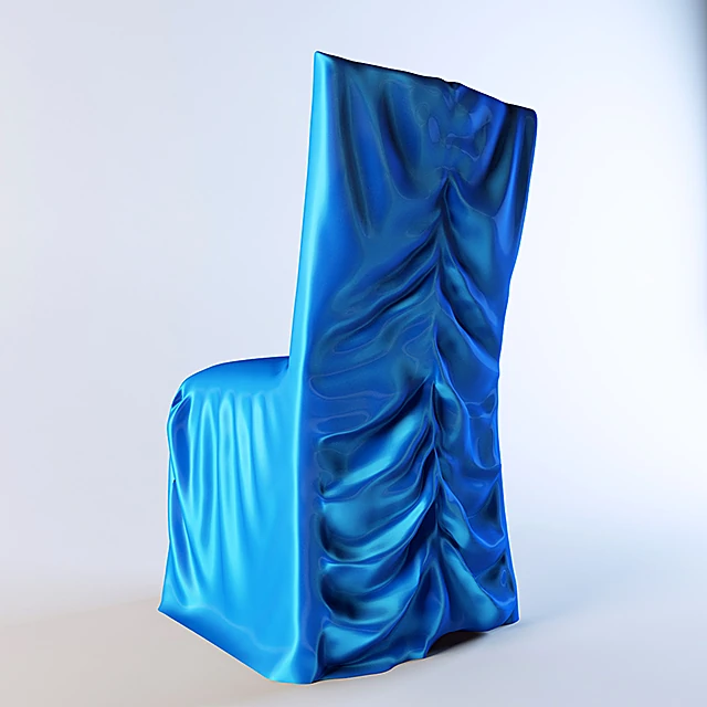 Restaurant Chair with Blue Fabric Cover (2)