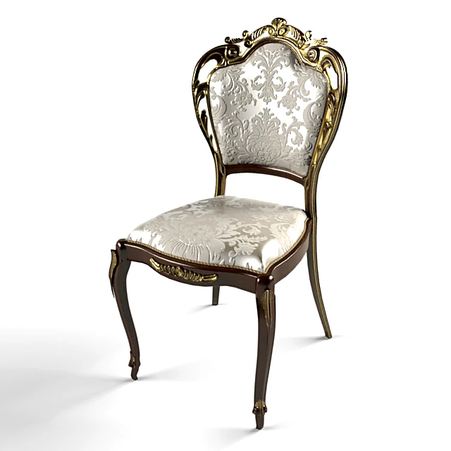 Classic Chair with Ornate Gold Accents