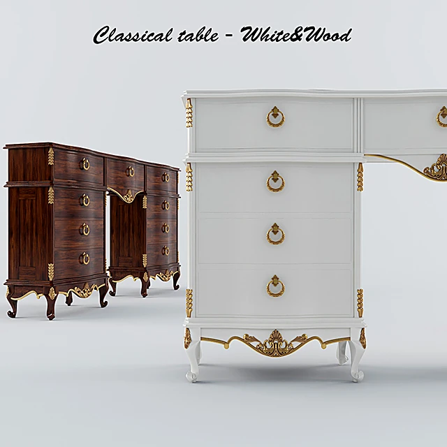 Chest of Drawers Classic White and Wood