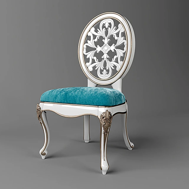Classic Soft Chair with Ornate Carvings