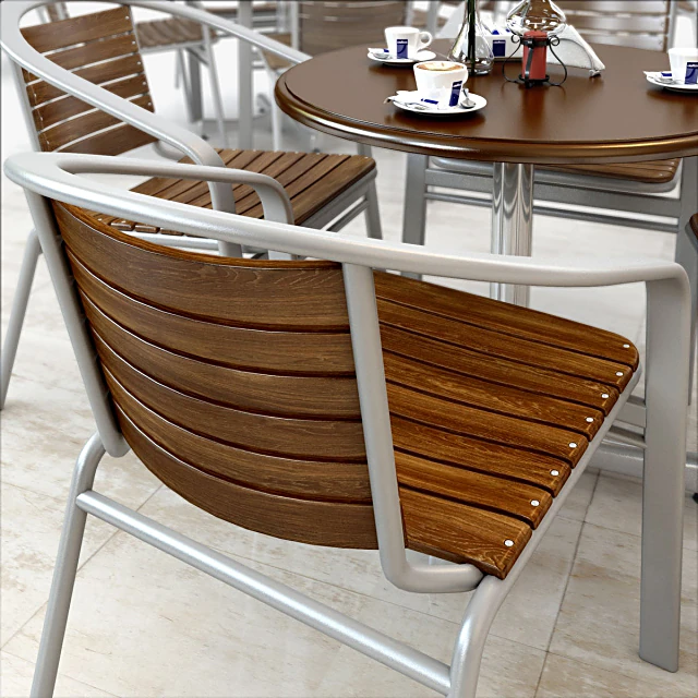 Modern Outdoor Dining Set (2)