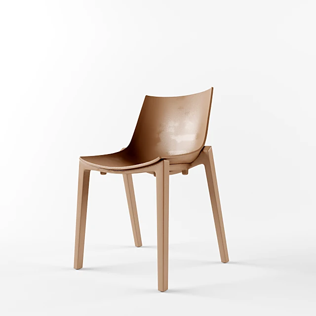 Dining Chair with Curved Wood Design (2)