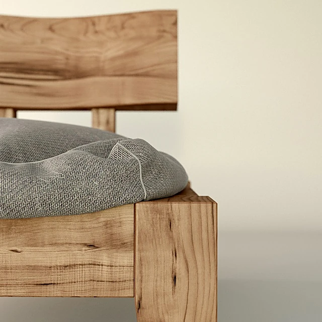 Japandi Wooden Chair with Fabric Cushion (3)