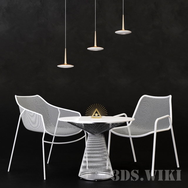 Table + Chair / Ceiling lamp 1