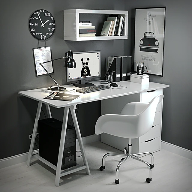 Modern Trestle-Leg Desk