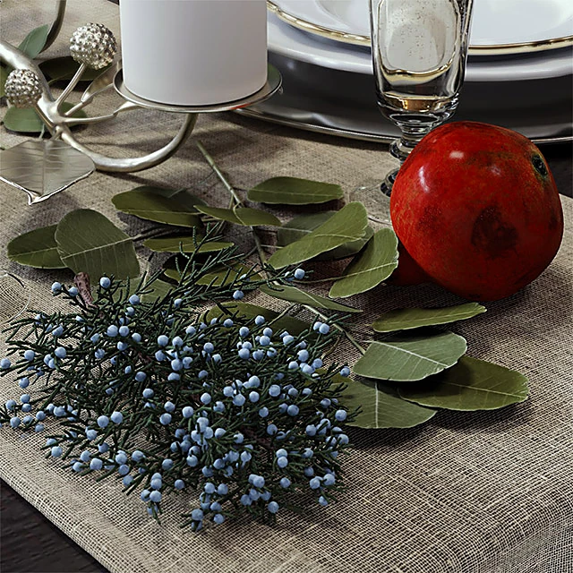 Traditional Festive Dining Set with Dark Wood and White Chairs (3)