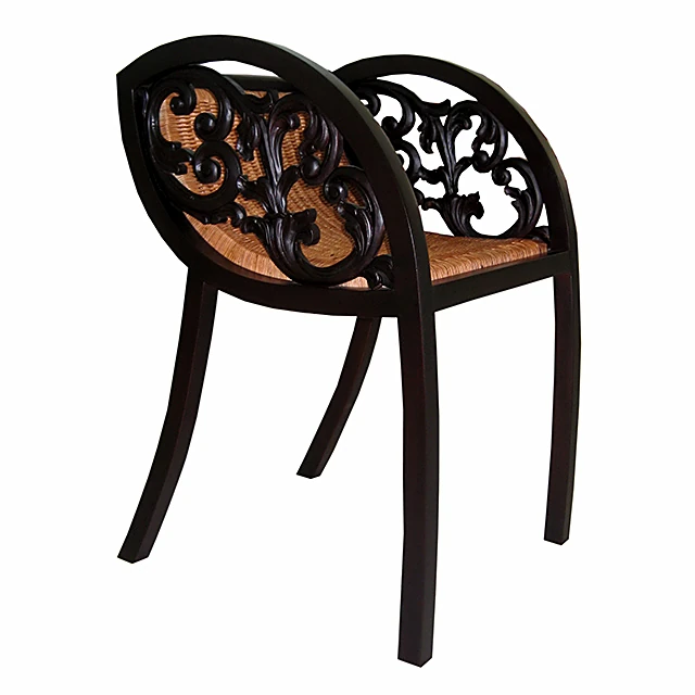 Chair with Ornate Carved Wood (2)