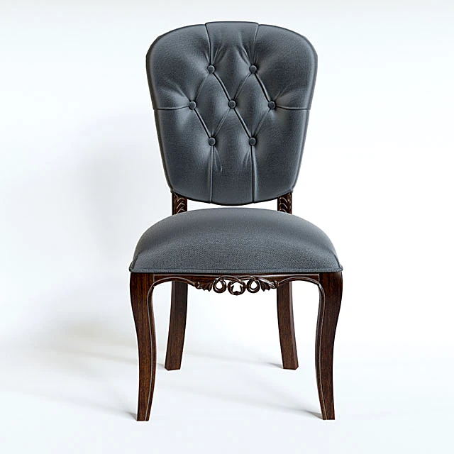 Classic Upholstered Chair with Tufted Back (2)