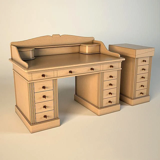 Desk and Chest of Drawers Art.C069B and Art.C062 by Bizzotto