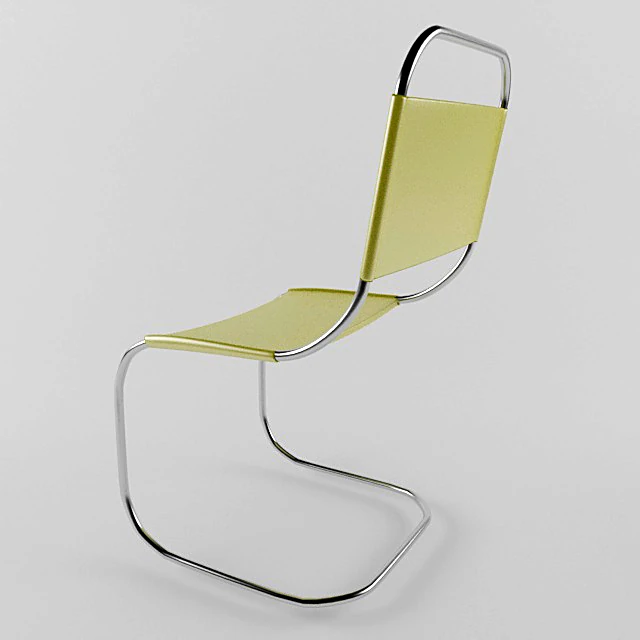 Minimalist Cantilever Chair with Fabric Seat (2)