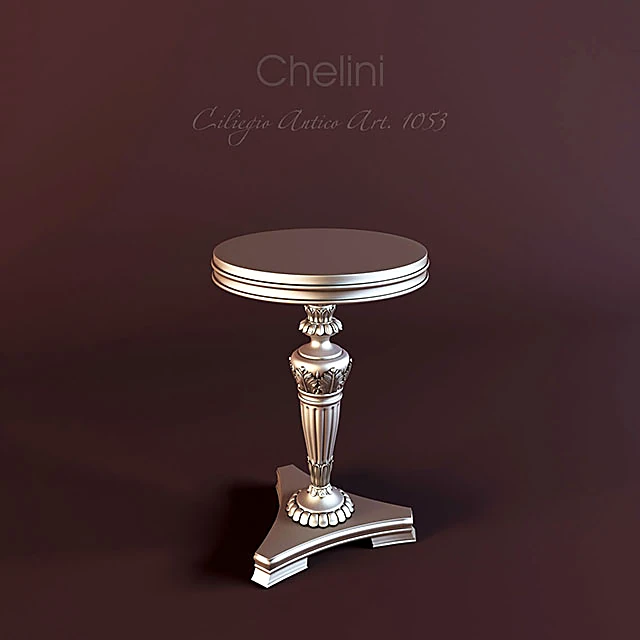 Pedestal Table Art 1053 Ciliegio Antico by Chelini
