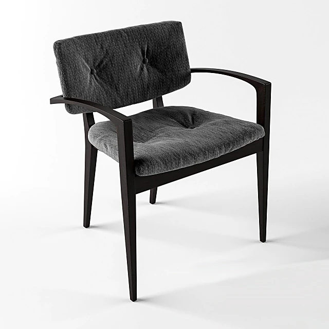 Modern Chair with Tufted Fabric