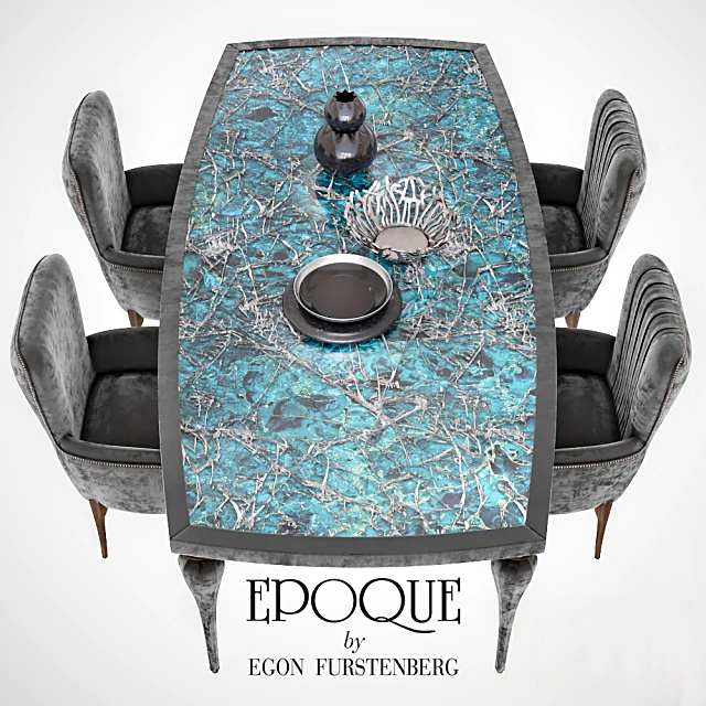 Dining Table and Chairs Set Pantelleria by Epoque by Egon Furstenberg (2)
