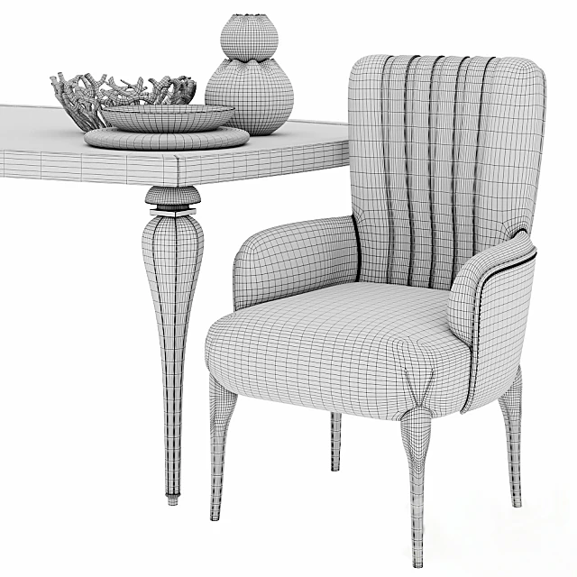 Dining Table and Chairs Set Pantelleria by Epoque by Egon Furstenberg (3)