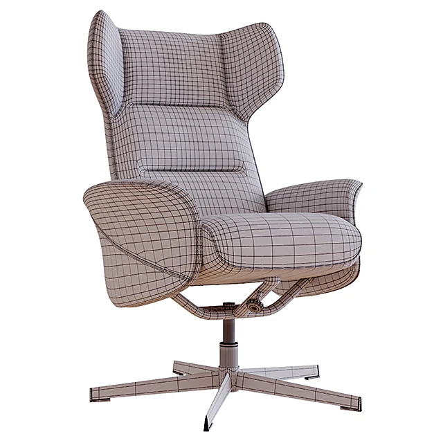Swivel Chair and Ottoman Set Ohio by KARE Design (3)