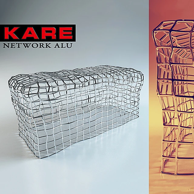 Decorative Bench Network Alu by KARE