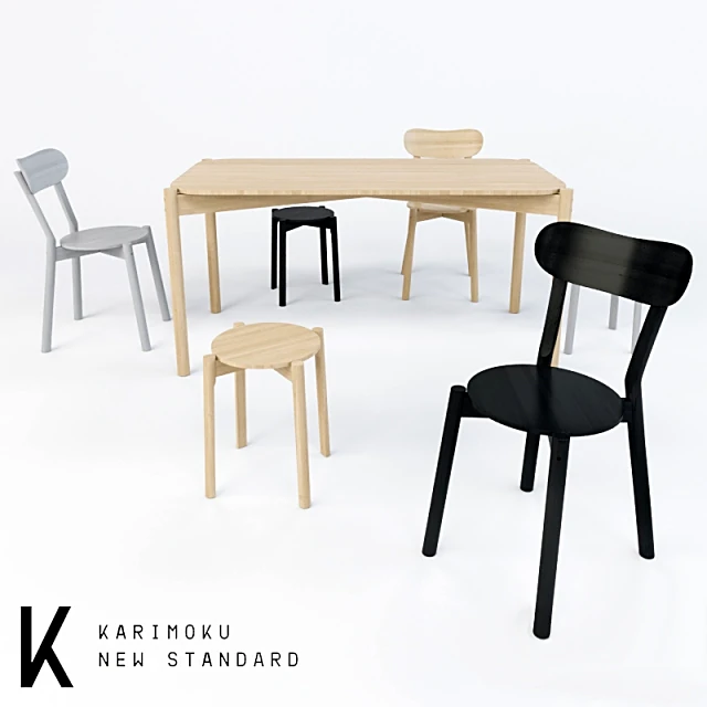 Table and Chair Set by KARIMOKU NEW STANDARD