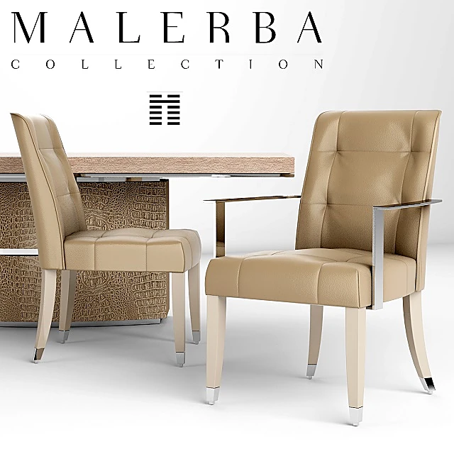 Dining Table and Chairs Set Malerba by Malerba (2)