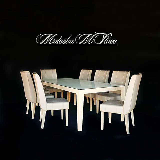 Dining Table and Chairs Set M Place by Malerba