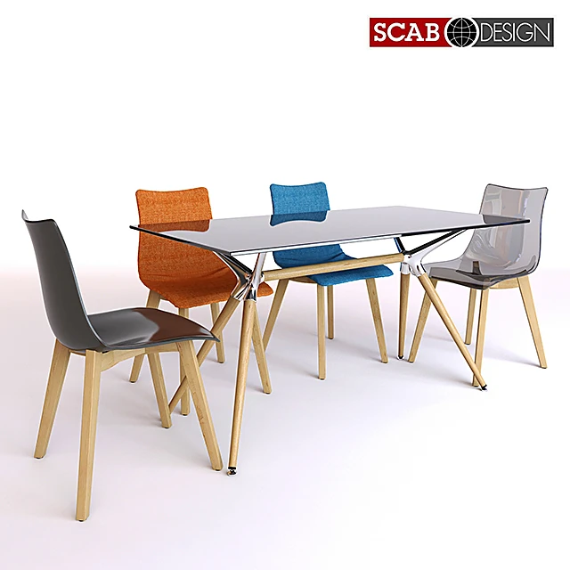 Dining Set Natural Metropolis by SCAB DESIGN