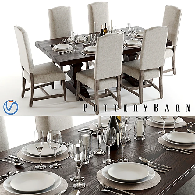 Dining Table Set Banks and Ashton 2 by Pottery Barn