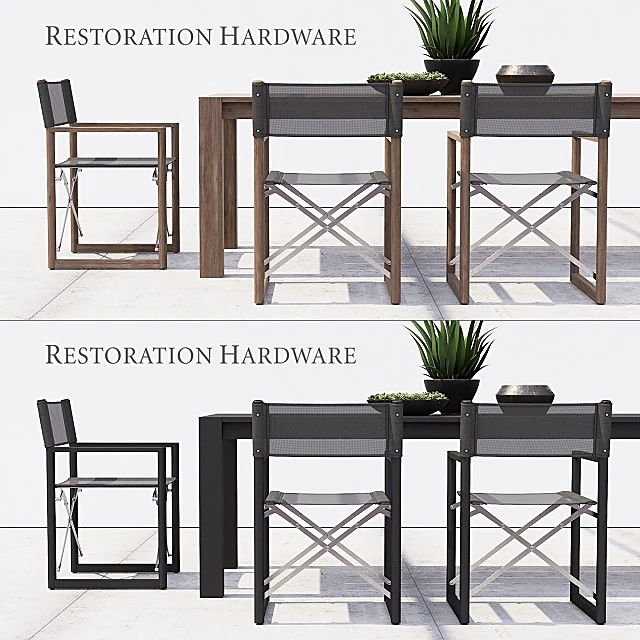 Table and Chair Director's Collection by Restoration Hardware