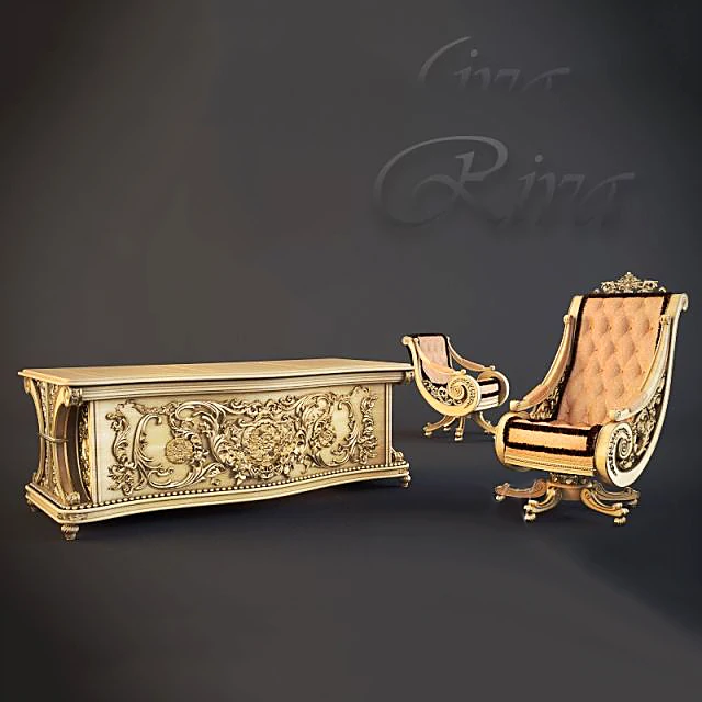 Writing Desk and Chair Set Raffles by Riva Mobili D'arte