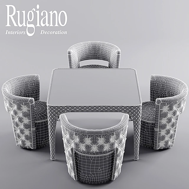 Dining Set Giotto by Rugiano (3)